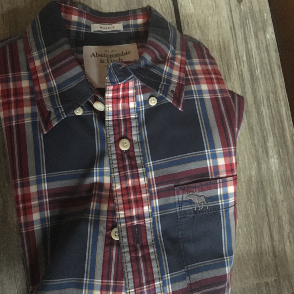 Holiday/Christmas Plaid Abercrombie Button Down